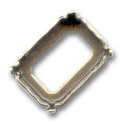 Cabochon setting PureCrystal 4610 rectangle-shaped-shaped 14x10mm bronze ton