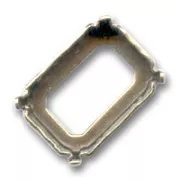 Cabochon setting PureCrystal 4610 rectangle-shaped-shaped 14x10mm bronze ton