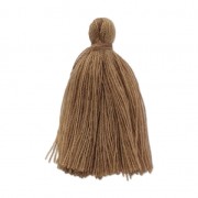 Imitation cotton tassel 27-30 mm Light Brown  x1