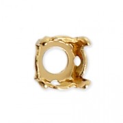 Cabochon setting for Chaton PureCrystal 1088 4 mm Gold Tone x10