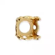 Cabochon setting for Chaton PureCrystal 1088 4 mm Gold Tone x10