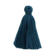 Imitation cotton tassel 27-30 mm Pigeon Blue x1