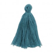 Imitation cotton tassel 27-30 mm Steel Blue x1