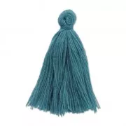 Imitation cotton tassel 27-30 mm Steel Blue x1