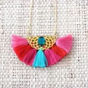 Imitation cotton tassel 27-30 mm Water Green x1