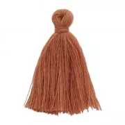 Imitation cotton tassel 27-30 mm Caramel x1