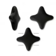 Star Beads glass beads by Perles & Co 11x11 mm Jet Mat x30