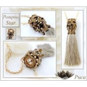 Star Beads glass beads by Perles & Co 11x11 mm Jet Mat x30