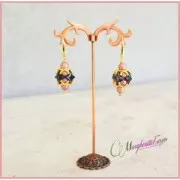 Star Beads glass beads by Perles & Co 11x11 mm Jet x30