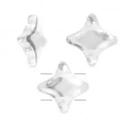 Star Beads glass beads by Perles & Co 11x11 mm Crystal x30