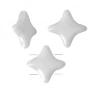 Star Beads glass beads by Perles & Co 11x11 mm Opaque White x30|raw }}