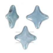 Star Beads glass beads by Perles & Co 11x11 mm Opaque Blue Ceramic Look x30