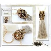 Star Beads glass beads by Perles & Co 11x11 mm Opaque Luster Amethyst x30