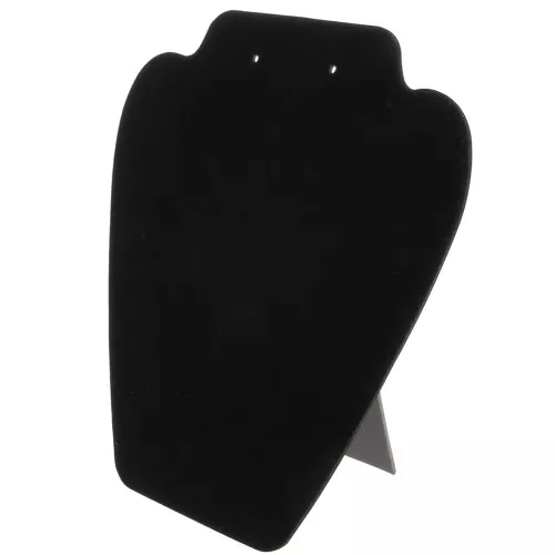 Necklace rounded display 19x21 cm - imitation velvet - Black x1