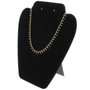 Necklace rounded display 19x21 cm - imitation velvet - Black x1