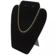 Necklace rounded display 19x21 cm - imitation velvet - Black x1