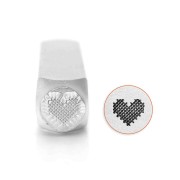 ImpressArt Embossing Punch - 6 mm - Striated Heart x1