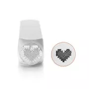 ImpressArt Embossing Punch - 6 mm - Striated Heart x1