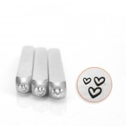 Hearts Stamp Pack ImpressArt - 1.5 / 2 / 3 mm - Heart x3