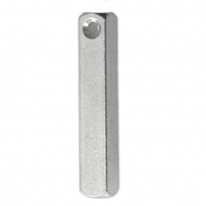 3D rectangle pendant ImpressArt 38x6 mm in aluminium x1