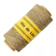 Reel of waxed linen thread 0.7 mm Natural nr4 x 100 gr