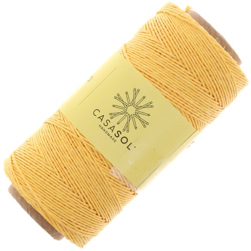 Reel of waxed linen thread 0.7 mm Yellow orange nr7 x 100 gr