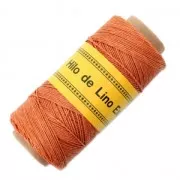 Reel of waxed linen thread 0.7 mm Orange nr8 x 100 gr