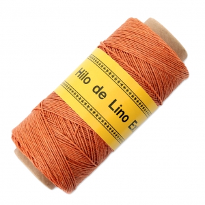 Reel of waxed linen thread 0.7 mm Orange nr8 x 100 gr