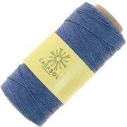 Reel of waxed linen thread 0.7 mm Blue nr17 x 100 gr|raw }}