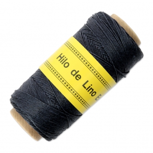 Reel of waxed linen thread 0.7 mm Navy Blue nr19 x 100 gr