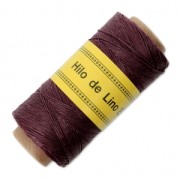 Reel of waxed linen thread 0.7 mm Bordeaux nr24 x 100 gr|raw }}