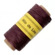 Reel of waxed linen thread 0.7 mm Bordeaux nr24 x 100 gr