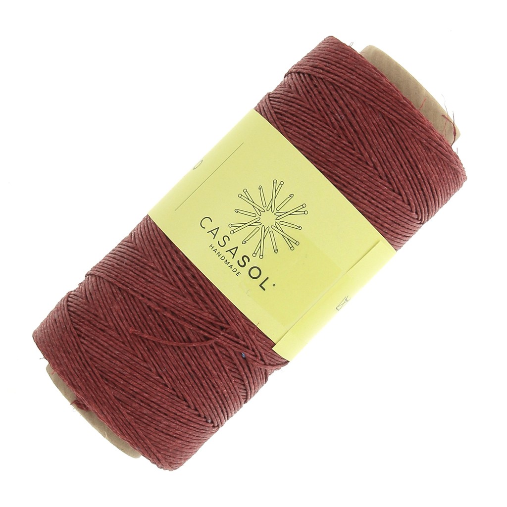 Reel of waxed linen thread 0.7 mm Red nr27 x 100 gr Perles & Co