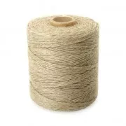 Reel of European made linen thread 2 mm Natural x 400 gr