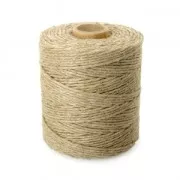 Reel of European made linen thread 2.5 mm Natural x 400 gr