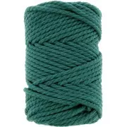 Spool of 5mm macramé cotton cord - Bottle green x 50m