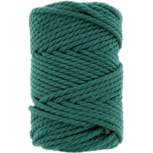 Spool of 5mm macramé cotton cord - Bottle green x 50m