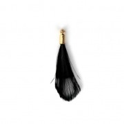 Tie and Dye pheasant feather with a golden terminator 25 mm - Black x1|raw }}