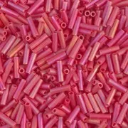 Miyuki Bugles 6mm BGL-408FR - Mat Opaque Red AB x10g