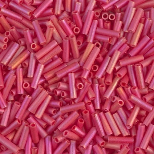 Miyuki Bugles 6mm BGL-408FR - Mat Opaque Red AB x10g