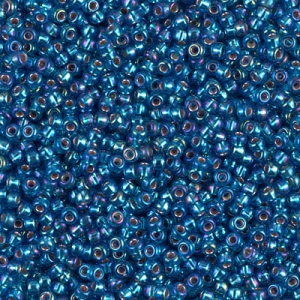 Miyuki Seed beads 11/0 1025 - Silver Lined Capri Blue AB x8g