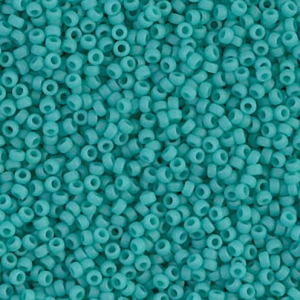 Miyuki Seed beads 11/0 412F - Mat Opaque Turquoise Green x8g
