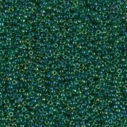 Miyuki Seed beads 15/0 332 - Green AB Dark Blue Lined x8g|raw }}