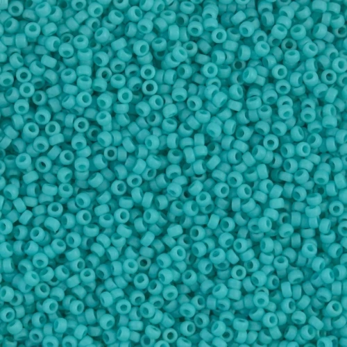 Miyuki Seed beads 15/0 412F - Mat Opaque Turquoise Green x8g