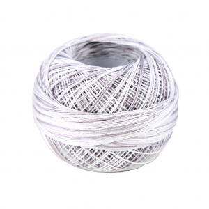 Cotton yarn Lizbeth size 20 Silver nr 190 tie and dye x192m