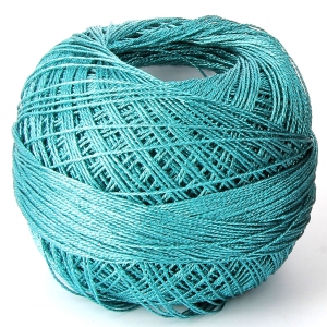 Liz Metallic yarn size 20 Turquoise Green nr 321 x146m