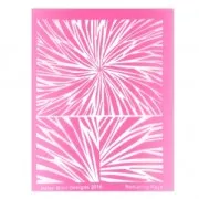 Silk Screen by Helen Breil for polymer clay 95x130 mm - Radiating Rays