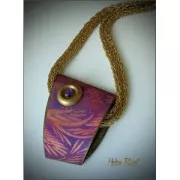 Silk Screen by Helen Breil for polymer clay 95x130 mm - Postcard From Bali