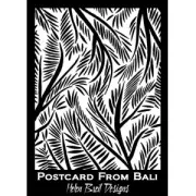 Silk Screen by Helen Breil for polymer clay 95x130 mm - Postcard From Bali