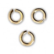 5x1mm Open Jump Rings -fine Gold plated plated x50